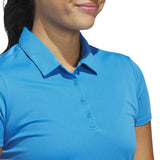 ADIDAS WOMEN'S PERFORMANCE PRIMEGREEN GOLF POLO SHIRT - BRBLUE