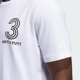 ADIDAS MEN'S ADICROSS ANTI 3 PUTT T-SHIRT - WHITE