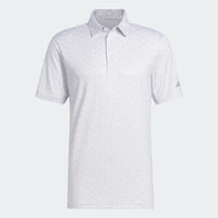 ADIDAS MEN'S ULTIMATE365 ALLOVER PRINT GOLF POLO SHIRT - WHITE