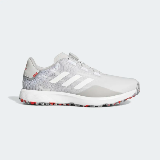 ADIDAS MEN'S S2G BOA WIDE SPIKELESS GOLF SHOES - Grey Two / Cloud White / Grey Three