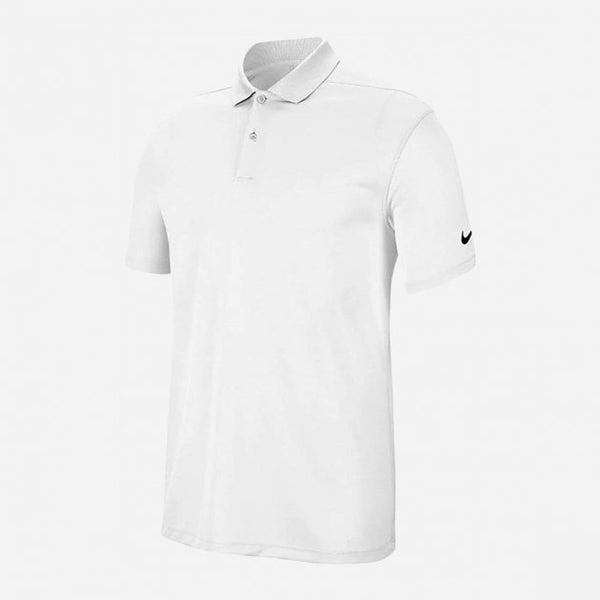 NIKE MEN'S DRI-FIT SOLID VICTORY GOLF POLO SHIRT - WHITE