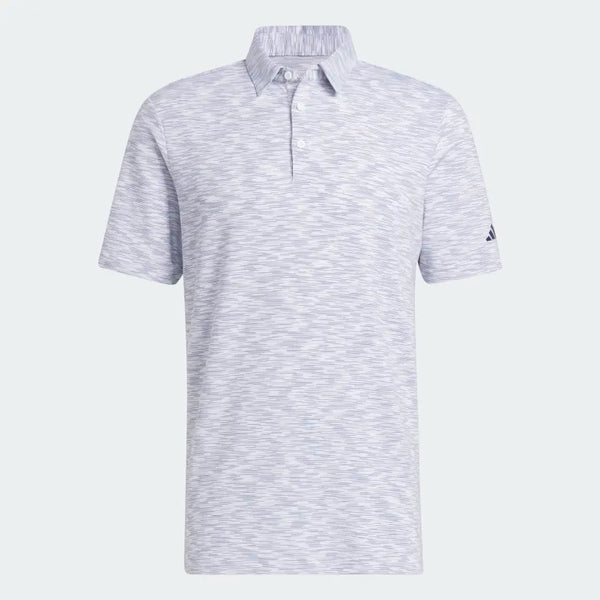 ADIDAS MEN'S SPACE DYE GOLF POLO SHIRT - White