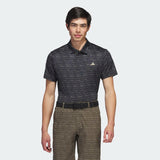 ADIDAS MEN'S STRIPE ZIP GOLF POLO SHIRT - Black/Hemp