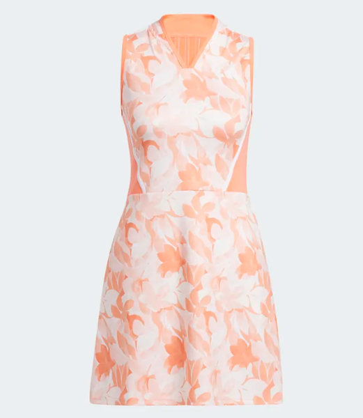 ADIDAS WOMEN'S FLORAL SLEEVELESS DRESS - CORAL FUSION