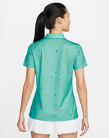 NIKE WOMEN'S DRI-FIT VICTORY PRINTED GOLF POLO SHIRT - WASHED TEAL