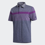 ADIDAS MEN'S ULTIMATE365 ENGINEERED HEATHERED GOLF POLO SHIRT - GLOPRP / PRPTNT / COLNAV