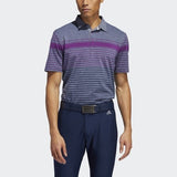 ADIDAS MEN'S ULTIMATE365 ENGINEERED HEATHERED GOLF POLO SHIRT - GLOPRP / PRPTNT / COLNAV