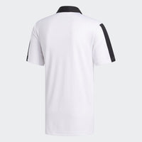 ADIDAS MEN'S BOLD BRAND GOLF POLO - WHITE/BLACK