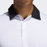 ADIDAS MEN'S BOLD BRAND GOLF POLO - WHITE/BLACK