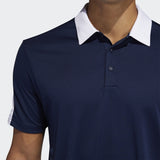 ADIDAS MEN'S BOLD BRAND GOLF POLO - CONAVY/WHITE