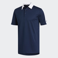 ADIDAS MEN'S BOLD BRAND GOLF POLO - CONAVY/WHITE