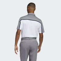 ADIDAS MEN'S ULTIMATE365 COLORBLOCK GOLF POLO SHIRT - WHITE/GRTHME