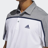 ADIDAS MEN'S ULTIMATE365 COLORBLOCK GOLF POLO SHIRT - WHITE/GRTHME