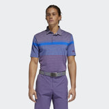 ADIDAS MEN'S ULTIMATE365 ENGINEERED HEATHERED GOLF POLO SHIRT - GLOBLU/GLOPRP/TEPRME