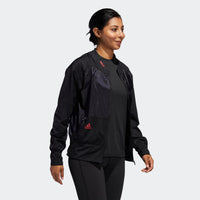 ADIDAS WOMEN'S FULL ZIP GOLF JACKET - BLACK