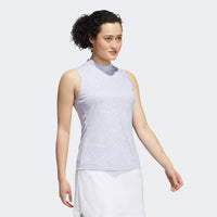 ADIDAS WOMEN'S PRIMEBLUE SLEEVELESS GOLF POLO SHIRT