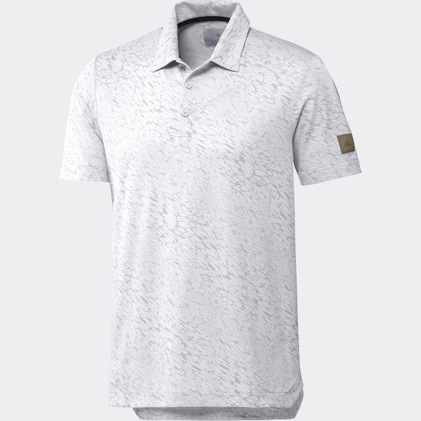 ADIDAS MEN'S ADICROSS THREE BELOW GOLF POLO SHIRT WHITE