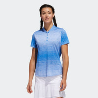 ADIDAS WOMEN'S GRADIENT GOLF POLO SHIRT - GLOW BLUE