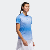 ADIDAS WOMEN'S GRADIENT GOLF POLO SHIRT - GLOW BLUE