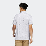 ADIDAS MEN'S FLAG PRINT GOLF POLO - GREFOU/HEMP/GRETWO