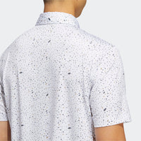 ADIDAS MEN'S FLAG PRINT GOLF POLO - GREFOU/HEMP/GRETWO