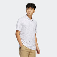 ADIDAS MEN'S FLAG PRINT GOLF POLO - GREFOU/HEMP/GRETWO