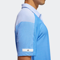 ADIDAS MEN'S SPORT AEROREADY GOLF POLO SHIRT - GLOW BLUE / WHITE