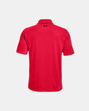 UNDER ARMOUR MEN'S T2G GOLF POLO - RADIO RED / BLACK