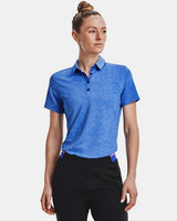 UNDER ARMOUR WOMEN'S ZINGER SHORT SLEEVE GOLF POLO - VERSA BLUE / OXFORD BLUE / METALLIC SILVER