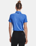 UNDER ARMOUR WOMEN'S ZINGER SHORT SLEEVE GOLF POLO - VERSA BLUE / OXFORD BLUE / METALLIC SILVER