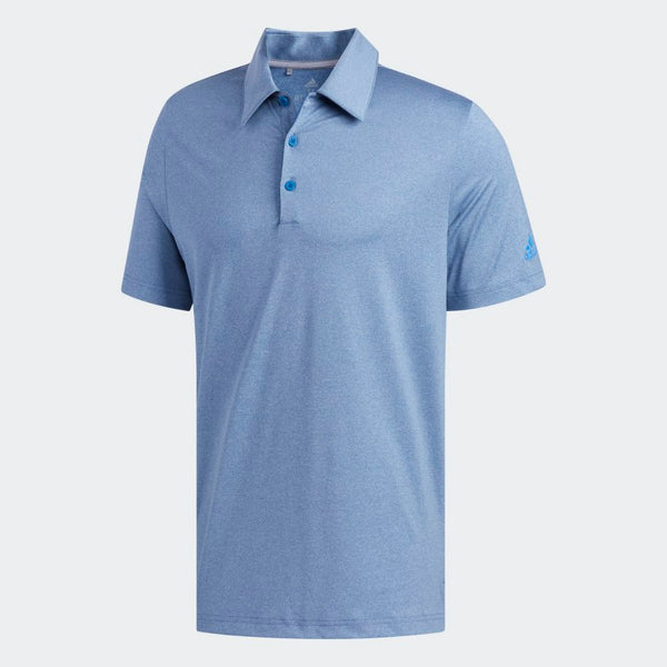 ADIDAS MEN'S ULTIMATE365 HEATHER GOLF POLO SHIRT - Dark Marine / True Blue