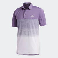 ADIDAS MEN'S ULTIMATE365 PRINT GOLF POLO SHIRT - TECH PURPLE / PURPLE TINT