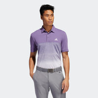 ADIDAS MEN'S ULTIMATE365 PRINT GOLF POLO SHIRT - TECH PURPLE / PURPLE TINT