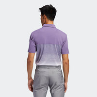 ADIDAS MEN'S ULTIMATE365 PRINT GOLF POLO SHIRT - TECH PURPLE / PURPLE TINT