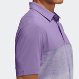 ADIDAS MEN'S ULTIMATE365 PRINT GOLF POLO SHIRT - TECH PURPLE / PURPLE TINT