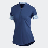 ADIDAS WOMEN'S ULTIMATE365 PRINTED GOLF POLO SHIRT - TECH INDIGO