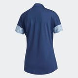 ADIDAS WOMEN'S ULTIMATE365 PRINTED GOLF POLO SHIRT - TECH INDIGO