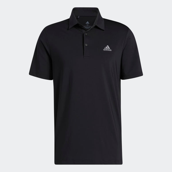 ADIDAS MEN'S ULTIMATE365 SOLID LEFT CHEST GOLF POLO SHIRT - BLACK