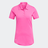 ADIDAS WOMEN'S ULTIMATE365 SOLID GOLF POLO SHIRT - SCREAMING PINK