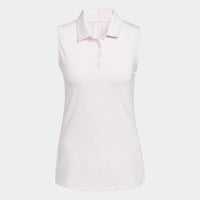 ADIDAS WOMEN'S ULTIMATE365 SOLID SLEEVELESS GOLF POLO SHIRT - ALMOST PINK