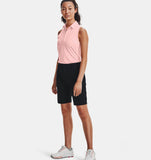 Under Armour Women's UA Links Golf Shorts - Black/Metallic Silver