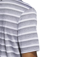 ADIDAS MEN'S Adidas two-tone striped golf polo shirt - Grey Three/ White