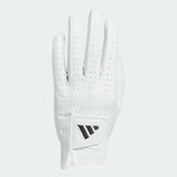 ADIDAS MEN'S ULTIMATE LEATHER GOLF GLOVE LEFT HAND (FOR THE RIGHT HANDED GOLFER) - White / Black