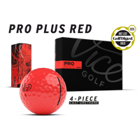 VICE PRO PLUS GOLF BALLS - NEON RED (3 DOZEN)