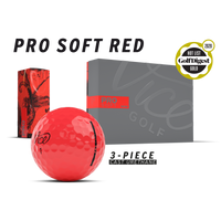 VICE PRO SOFT GOLF BALLS - NEON RED (3 DOZEN)
